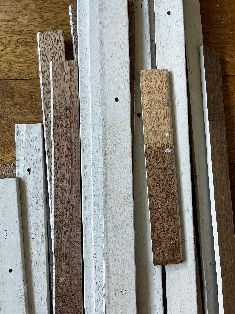 Diverse houten plinten en lijsten, Gebruikt, 100 tot 150 cm, Eiken, Ophalen of Verzenden