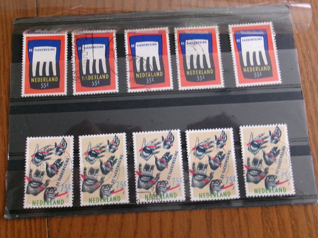 1989 - 5 set vakbeweging (823a), Postzegels en Munten, Ophalen of Verzenden, Gestempeld