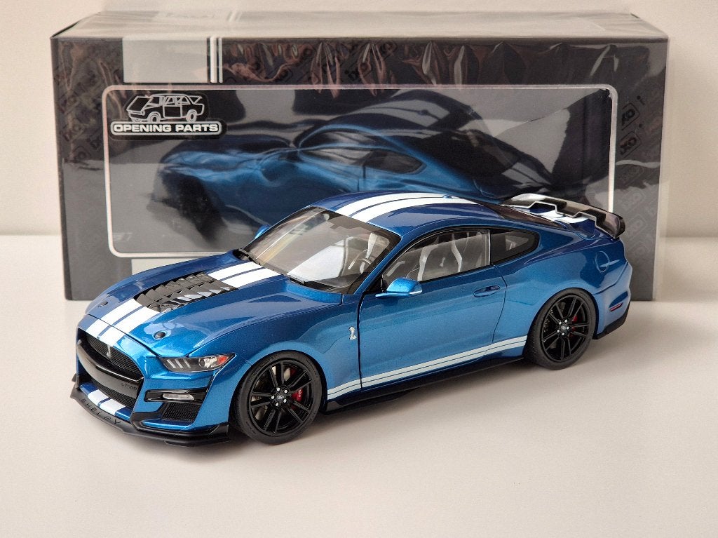 1:18 IXO Ford Mustang Shelby GT500 Performance Blue 2022, Ophalen of Verzenden, Zo goed als nieuw, Auto, Overige merken