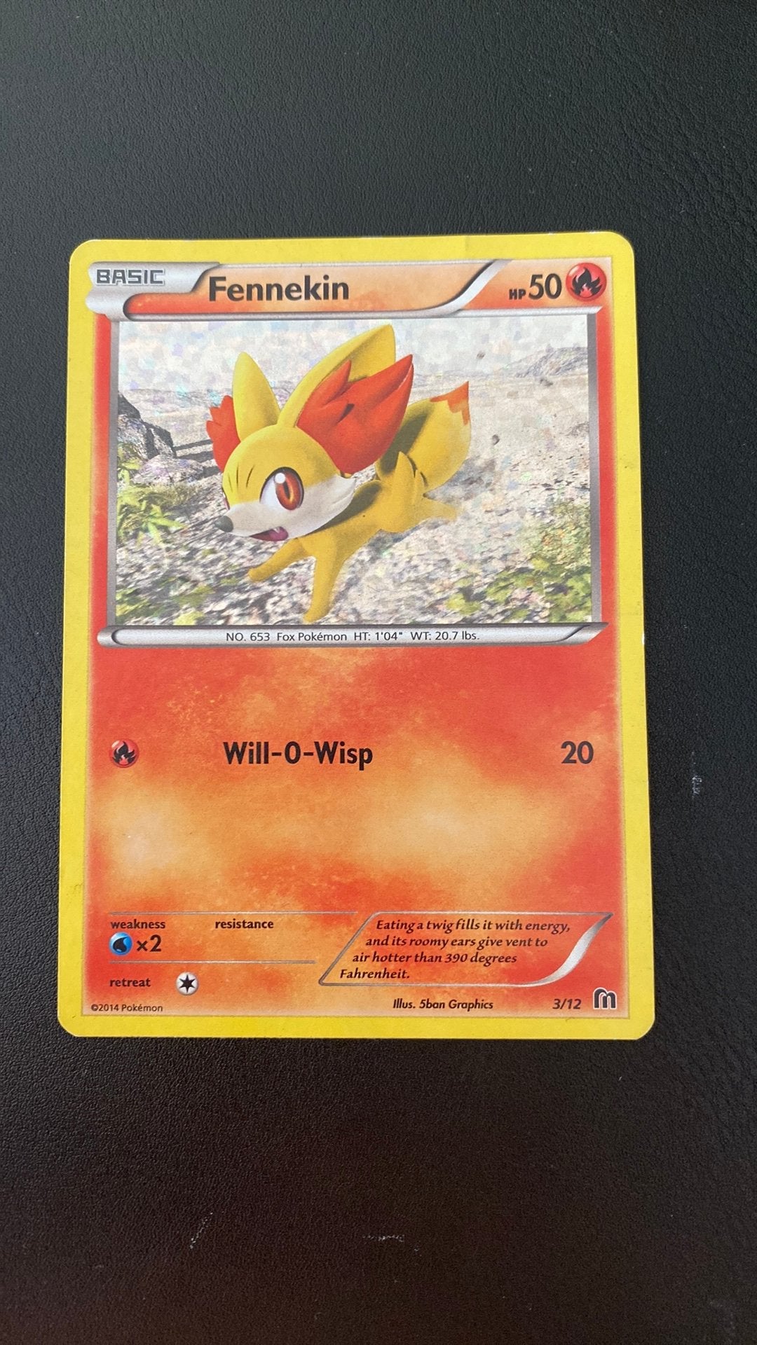 Pokemon fennekin holo 3/12 mcdonalds, Hobby en Vrije tijd, Ophalen of Verzenden, Gebruikt, Losse kaart
