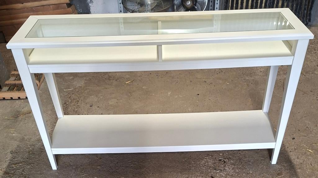 IKEA Liatorp bijzettafeltje met glazen blad, Ophalen, Overige materialen, Gebruikt, Bijzettafeltje