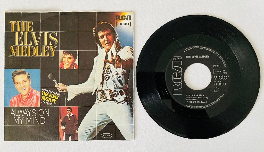 Elvis - The Elvis Medley / Always On My Mind - Single - 1982, 7 inch, Ophalen of Verzenden, Pop, Overige typen