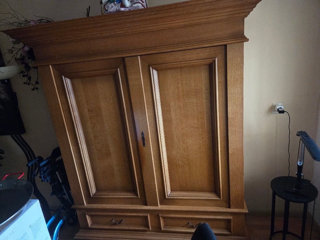 massief eiken kast, Huis en Inrichting, Ophalen, Gebruikt, 50 tot 75 cm, 150 tot 200 cm