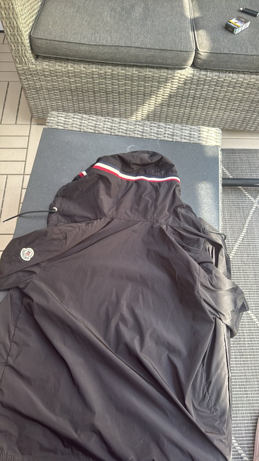 Moncler windbreaker, Ophalen of Verzenden, Gedragen, Zwart