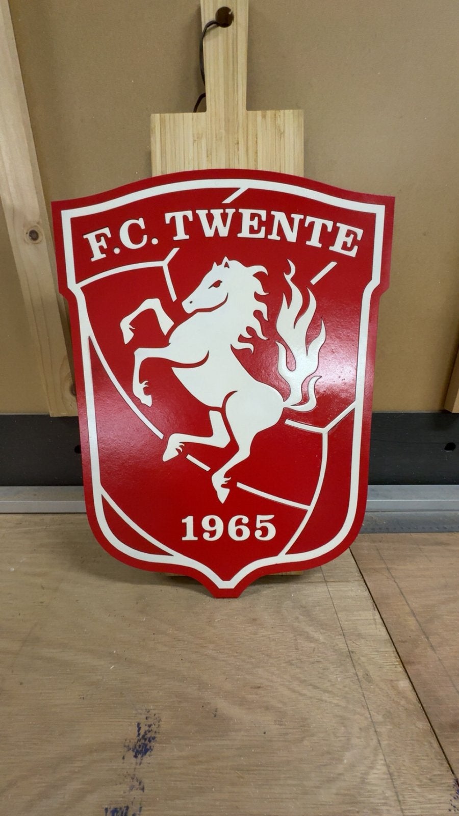 Houten Zelfgemaakte Fc Twente Bord, Verzamelen, Ophalen of Verzenden, Nieuw, F.C. Twente, Overige typen