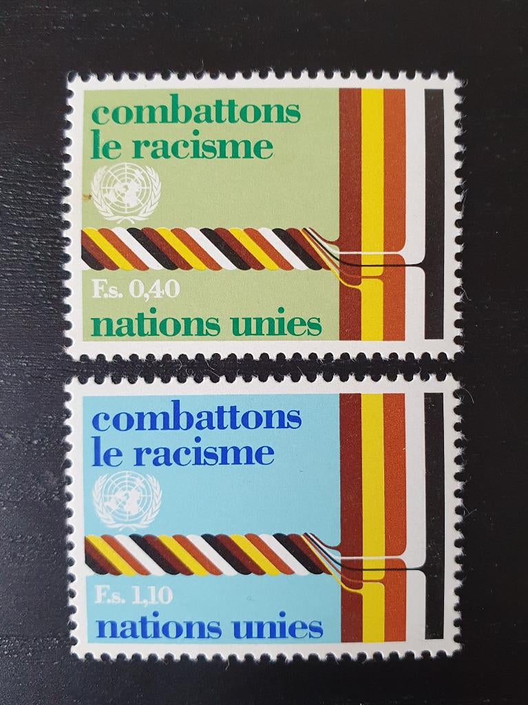 Verenigde Naties Geneve 1977 Anti Racisme Michel 68-69 pf, Verzenden, Overige landen, Postfris