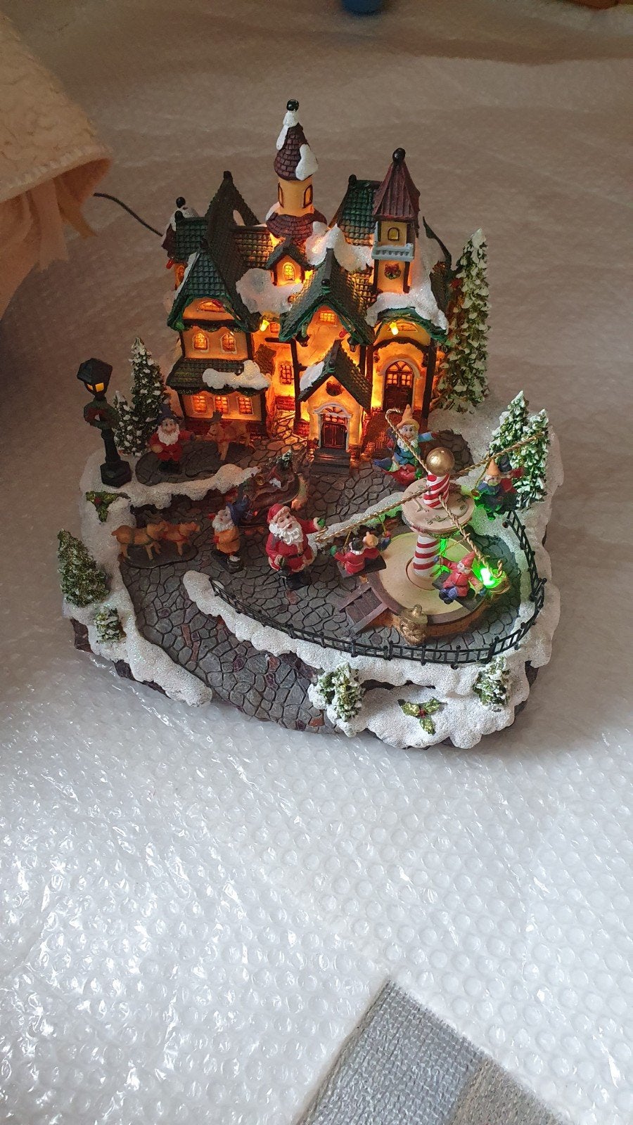 verlicht kerstdorp met muziek, Ophalen of Verzenden