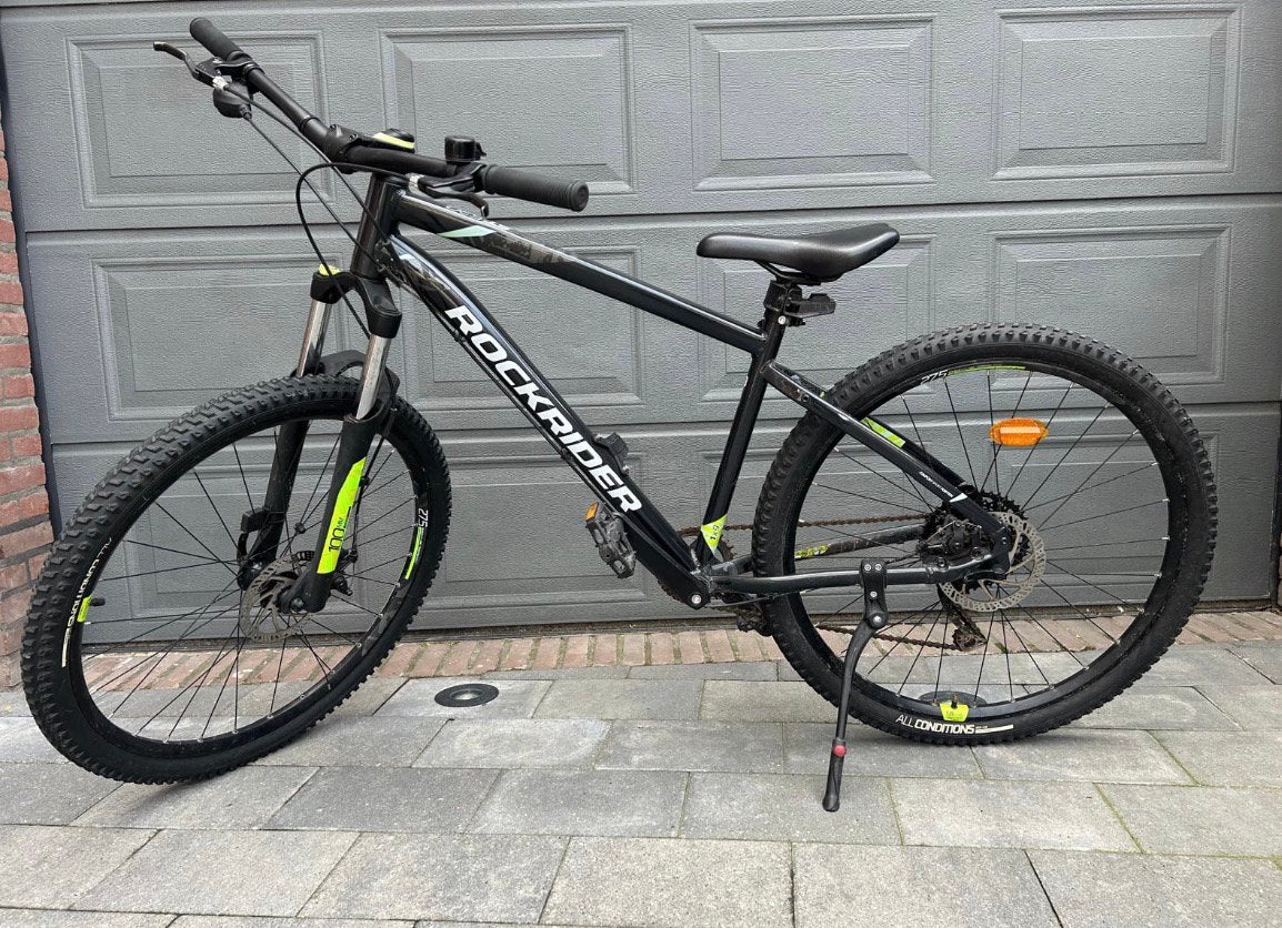 Nette rockrider zwart/groen 11-13jr, Fietsen en Brommers, Fietsen | Mountainbikes en ATB, Minder dan 45 cm, Ophalen, Zo goed als nieuw