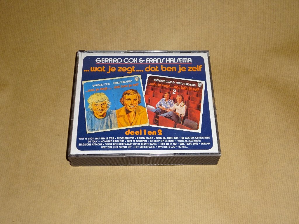 2 CD Gerard Cox Frans Halsema Wat je zegt dat ben je zelf, Cd's en Dvd's, Ophalen of Verzenden, Zo goed als nieuw, Levenslied of Smartlap