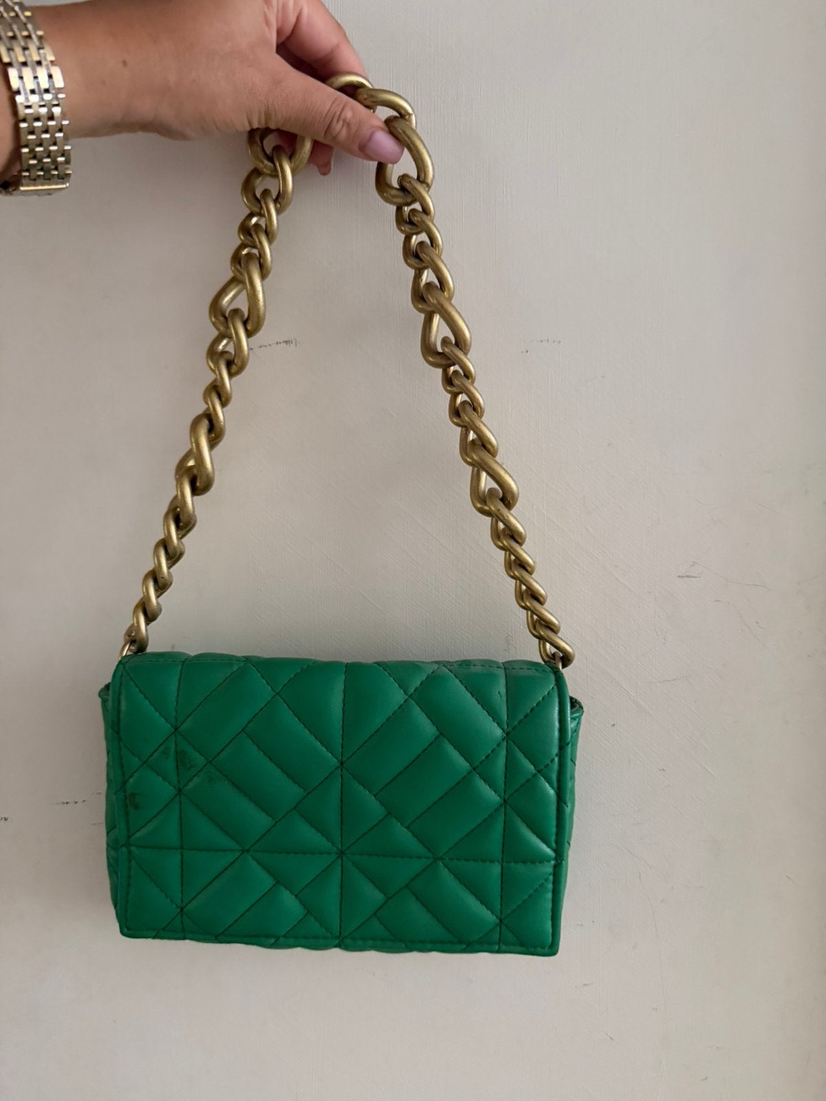 Tasje zara super mooi, Ophalen of Verzenden, Zo goed als nieuw, Groen, Schoudertasje