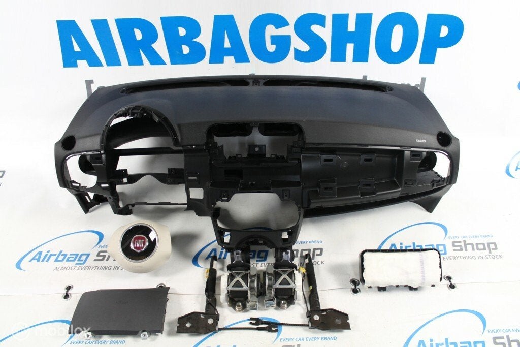 Airbag set - Dashboard wit stuur Fiat 500 (2007-2016)