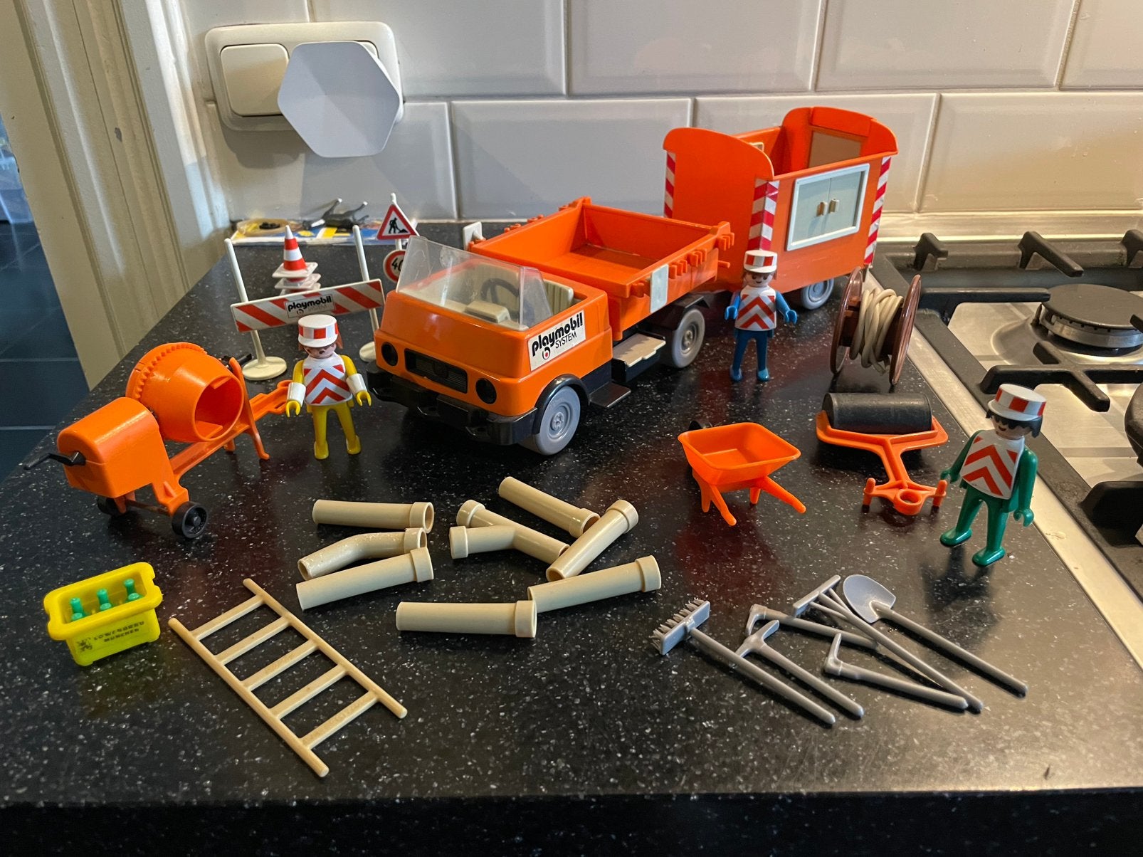 Playmobil 3474 Vintage Bouwplaats, Ophalen of Verzenden, Gebruikt