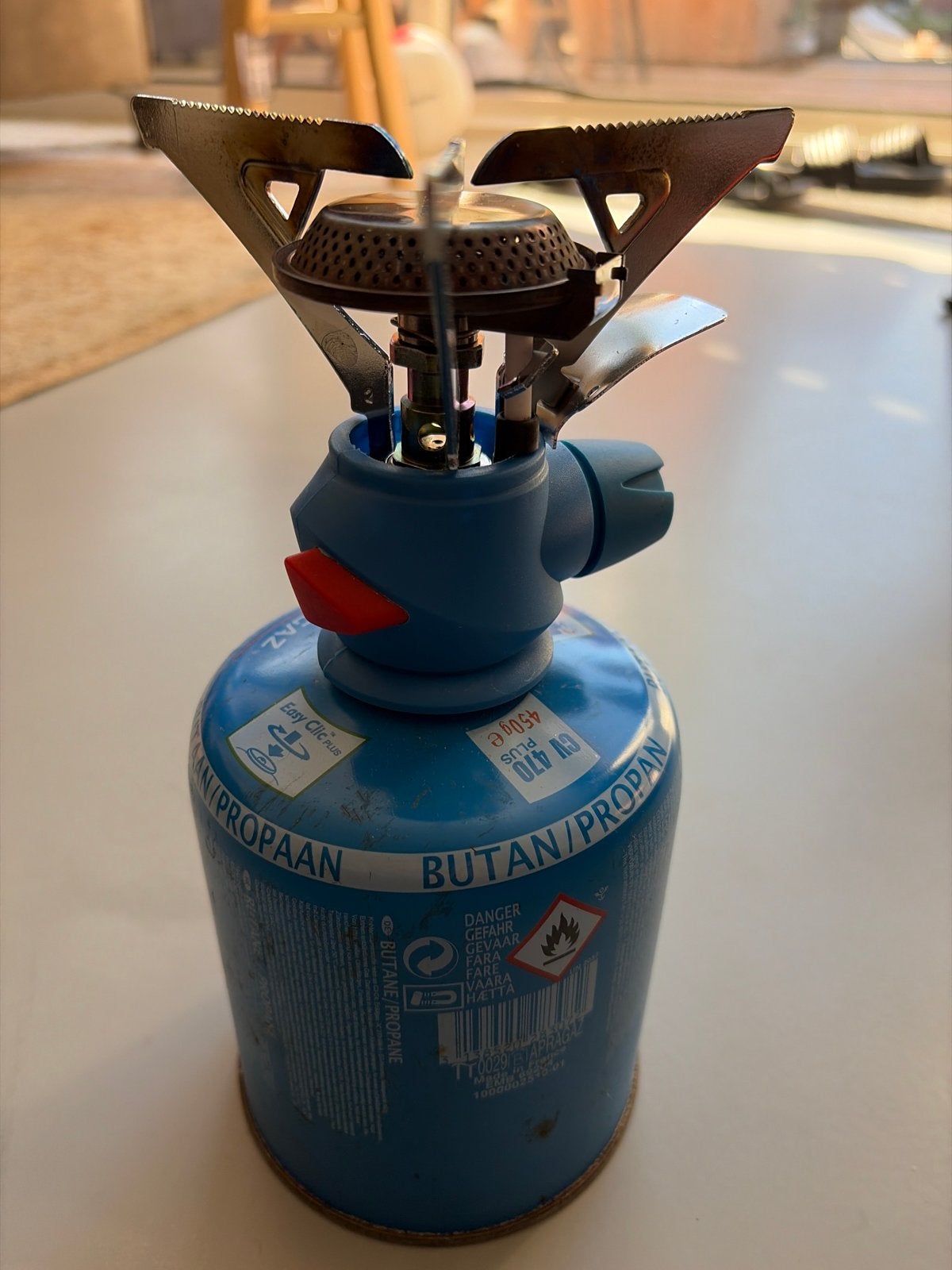 Campingaz Twister plus gasbrander met gasfles, Caravans en Kamperen, Ophalen of Verzenden, Gebruikt