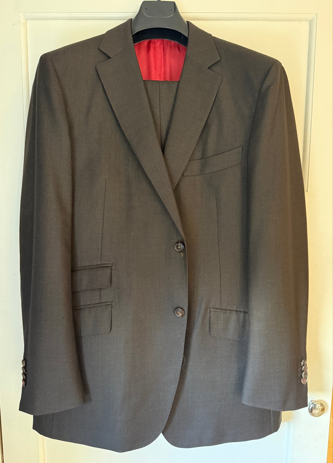 Stijlvol Herenpak SuitSupply Puur Wol Bruin - Maat 54 (L), Ophalen of Verzenden, Zo goed als nieuw, Maat 52/54 (L), Bruin