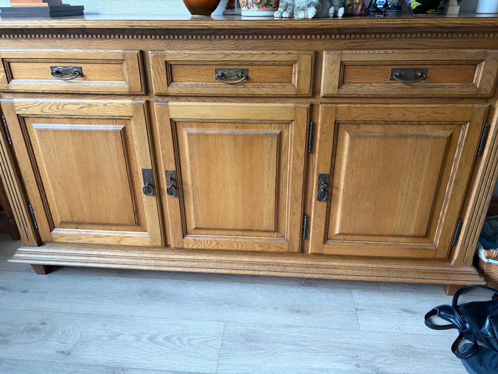 Eiken dressoir, Ophalen, Gebruikt, Met lade(s), 150 tot 200 cm