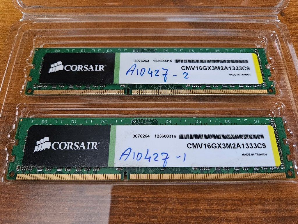 Geheugen Corsair CMV16GX3M2A1333C9 16Gb DDR3, Computers en Software, RAM geheugen, DDR3, Ophalen of Verzenden, Zo goed als nieuw