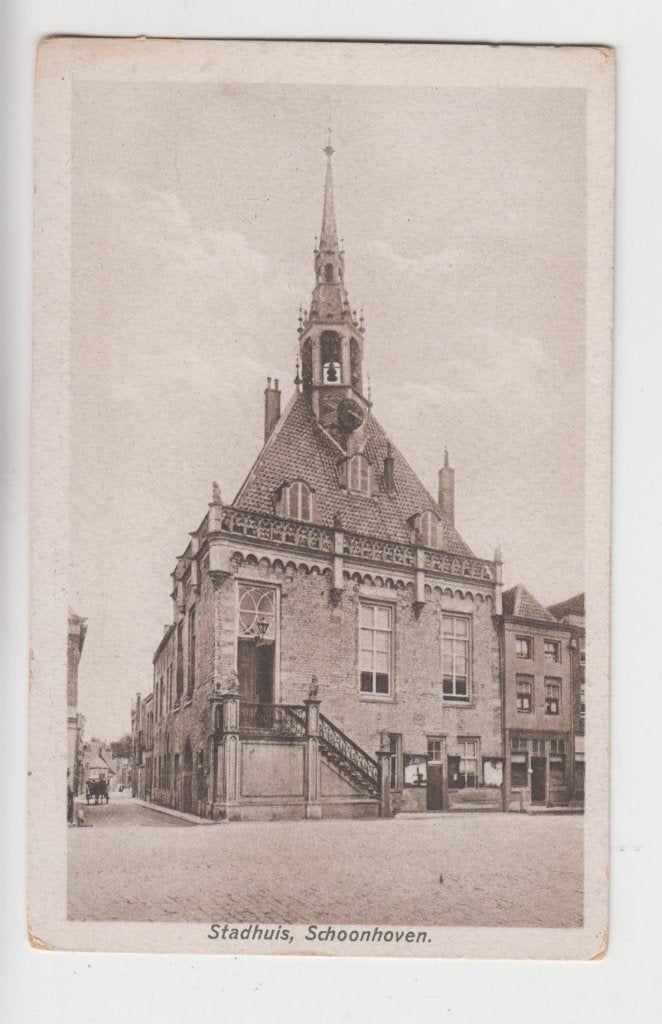 017 Schoonhoven Stadhuis B53, Verzamelen, Verzenden, Voor 1920, Ongelopen, Zuid-Holland