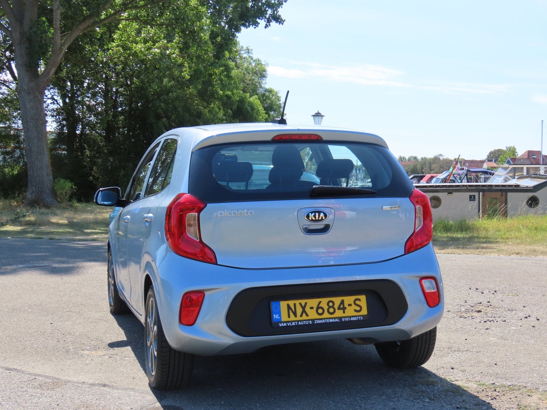 Kia Picanto 1.0 CVVT First Edition *Camera *Carplay *Navi, Voorwielaandrijving, Dealer onderhouden, Gebruikt, Blauw