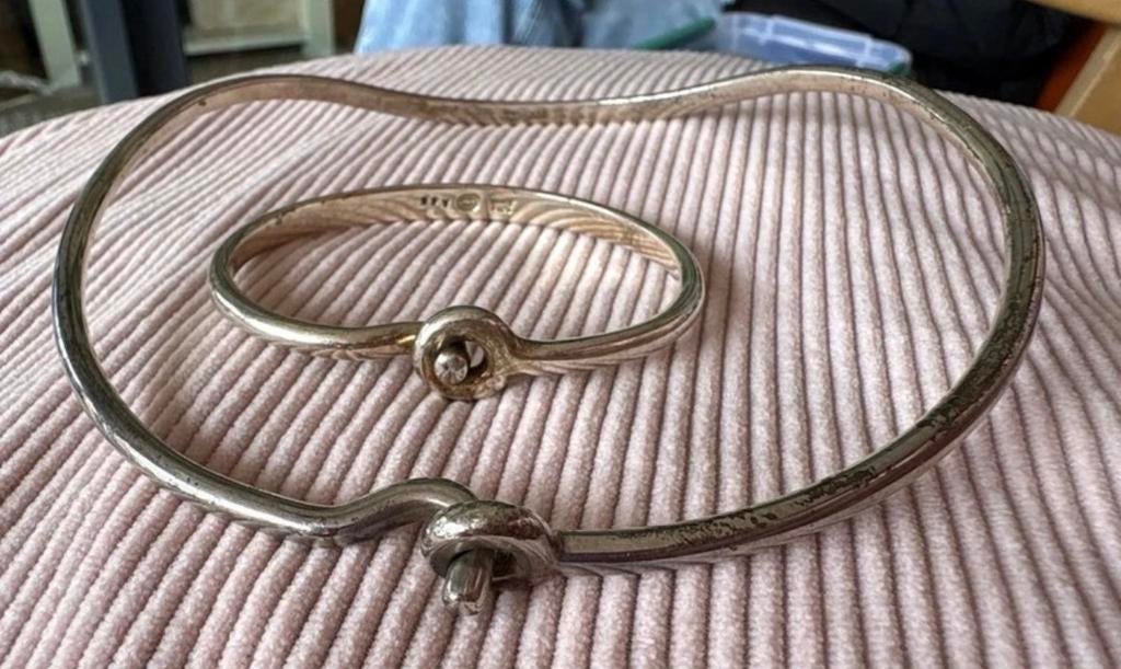 Georg Jensen A65 Zilveren Armband & Collier Set - Denmark, Sieraden, Tassen en Uiterlijk, Armbanden, Ophalen of Verzenden, Gebruikt