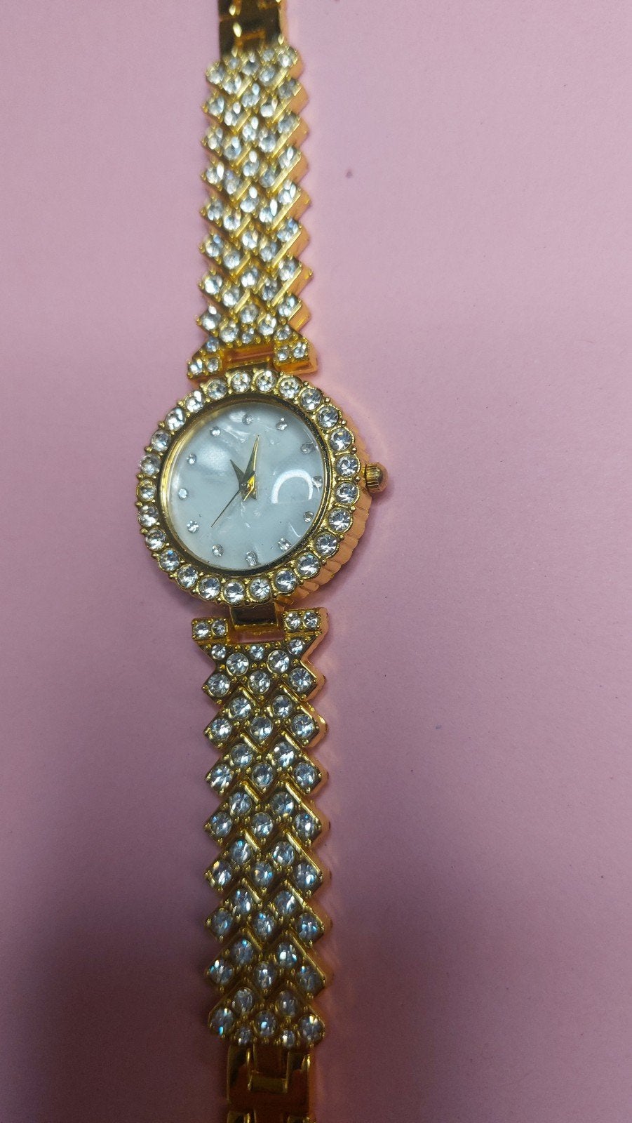 Strass horloge., Verzenden, Staal, Overige merken