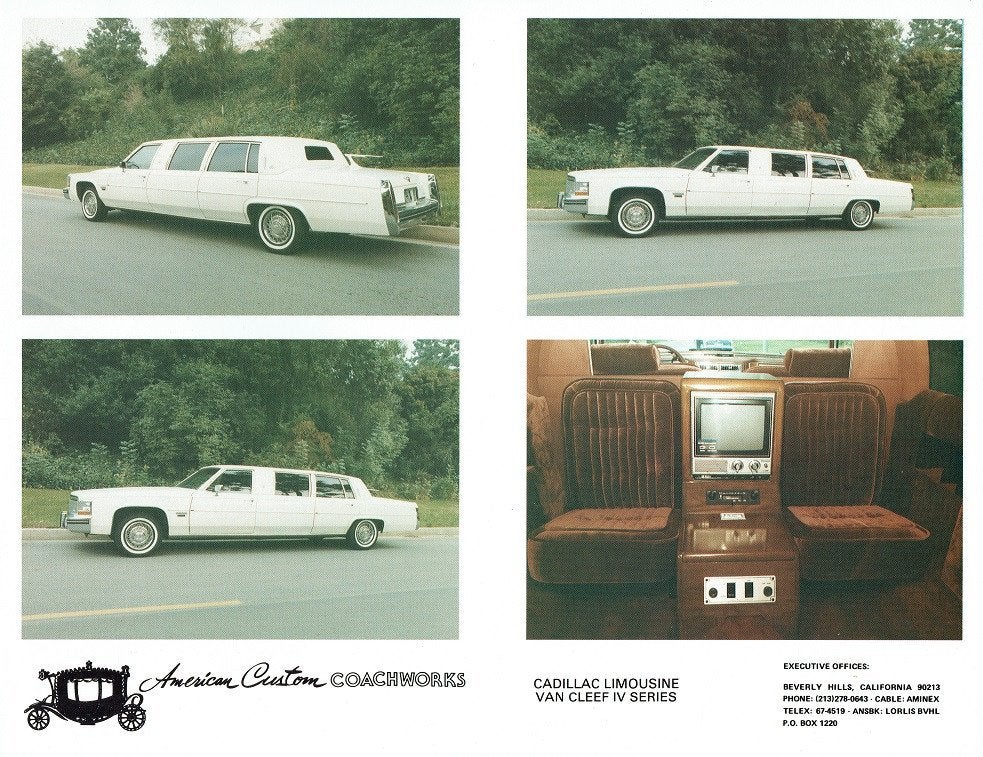 Folder ACC Cadillac Limousine Van Cleef IV series (ca.1983), Verzenden, Gelezen, Overige merken