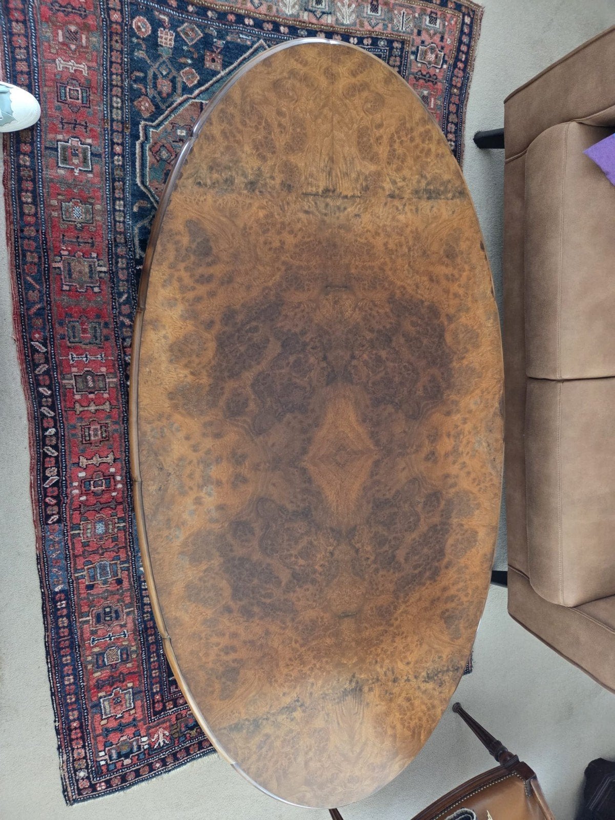 Salontafel ovaal, hout, klassieke stijl, Huis en Inrichting, Ophalen, 50 – 75, Gebruikt, Klassiek
