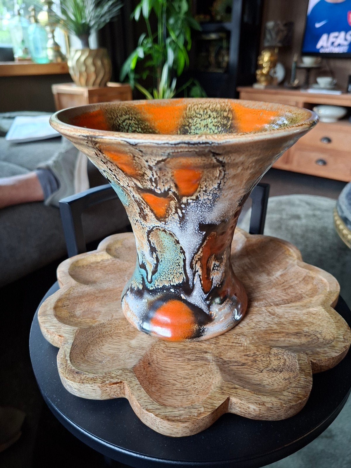 Vintage Zuid-Holland Gouda vaas, uniek design, Antiek en Kunst, Ophalen of Verzenden