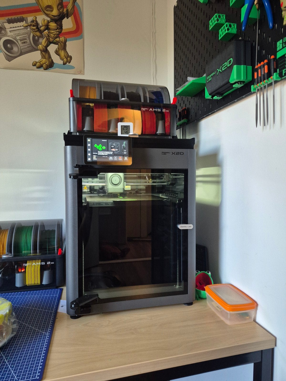 Bambulab X2D overcompleet, Computers en Software, 3D Printers, Zo goed als nieuw, Ophalen