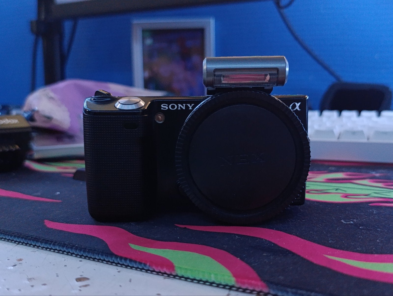 Sony Nex-5 Systeemcamera met flitser (excl. lader), Ingebouwde flitser, Gebruikt, Ophalen of Verzenden, Accu