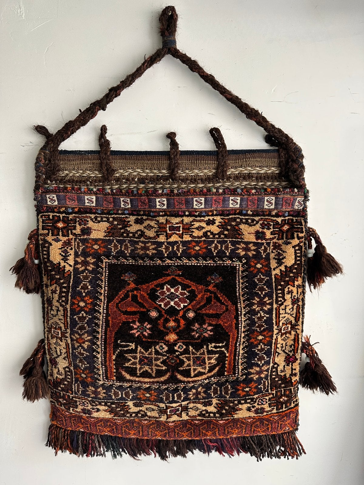 Antieke Perzische Kamelentas / Nomaden tas (handgeknoopt wol, Antiek en Kunst, Ophalen of Verzenden