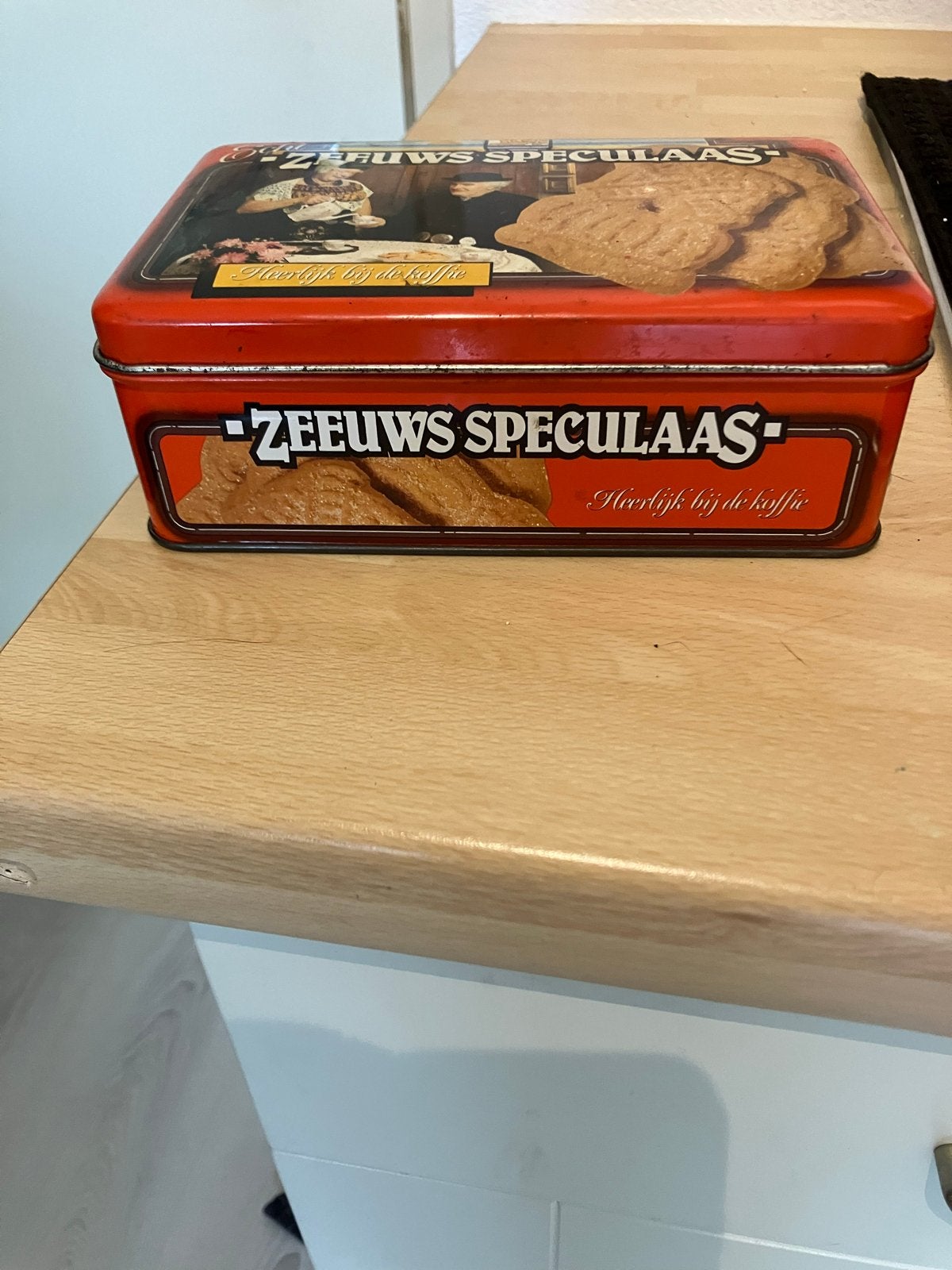 Vintage Zeeuws Speculaas blik - Authentiek design, Ophalen of Verzenden, Gebruikt, Koek(jes), Overige merken
