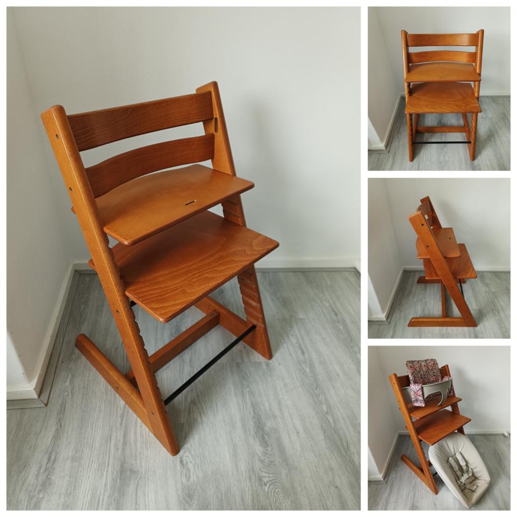 Stokke Tripp Trapp evt. met babyset, kussensets, newbornset, Kinderen en Baby's, Kinderstoelen, Ophalen of Verzenden, Zo goed als nieuw
