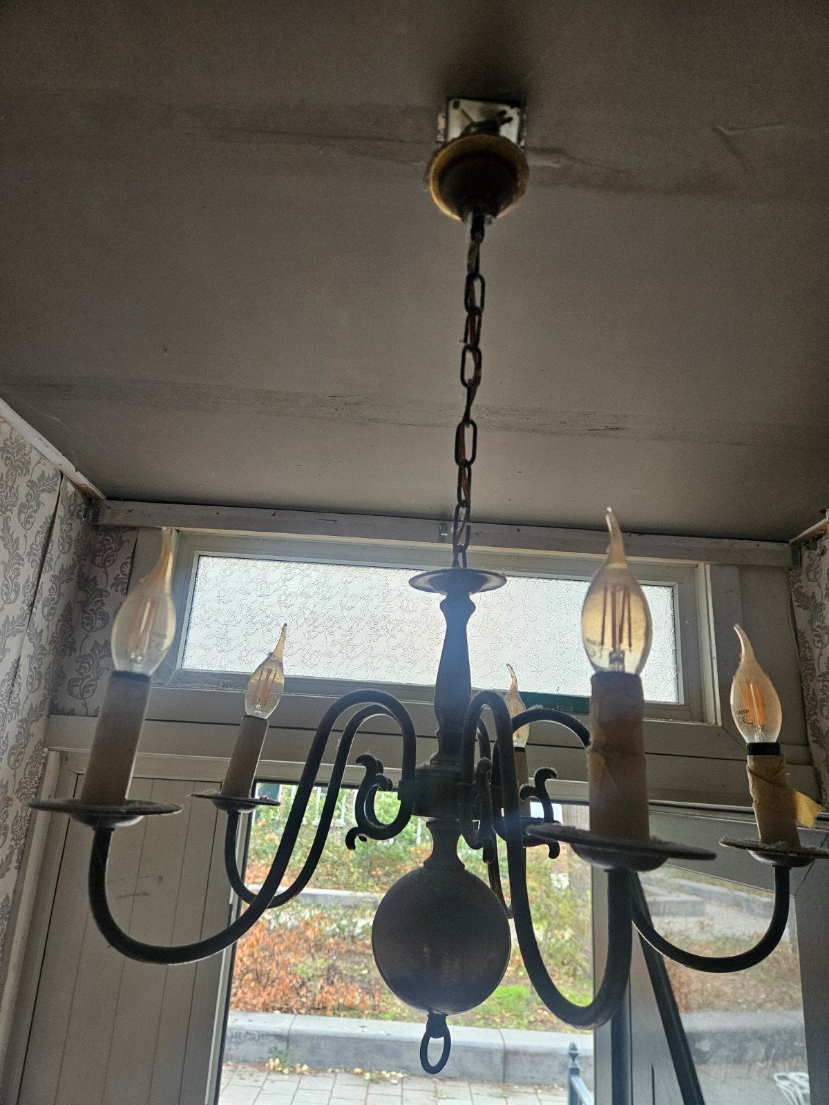 kroonluchter koper, Huis en Inrichting, Lampen | Kroonluchters, Ophalen, Gebruikt