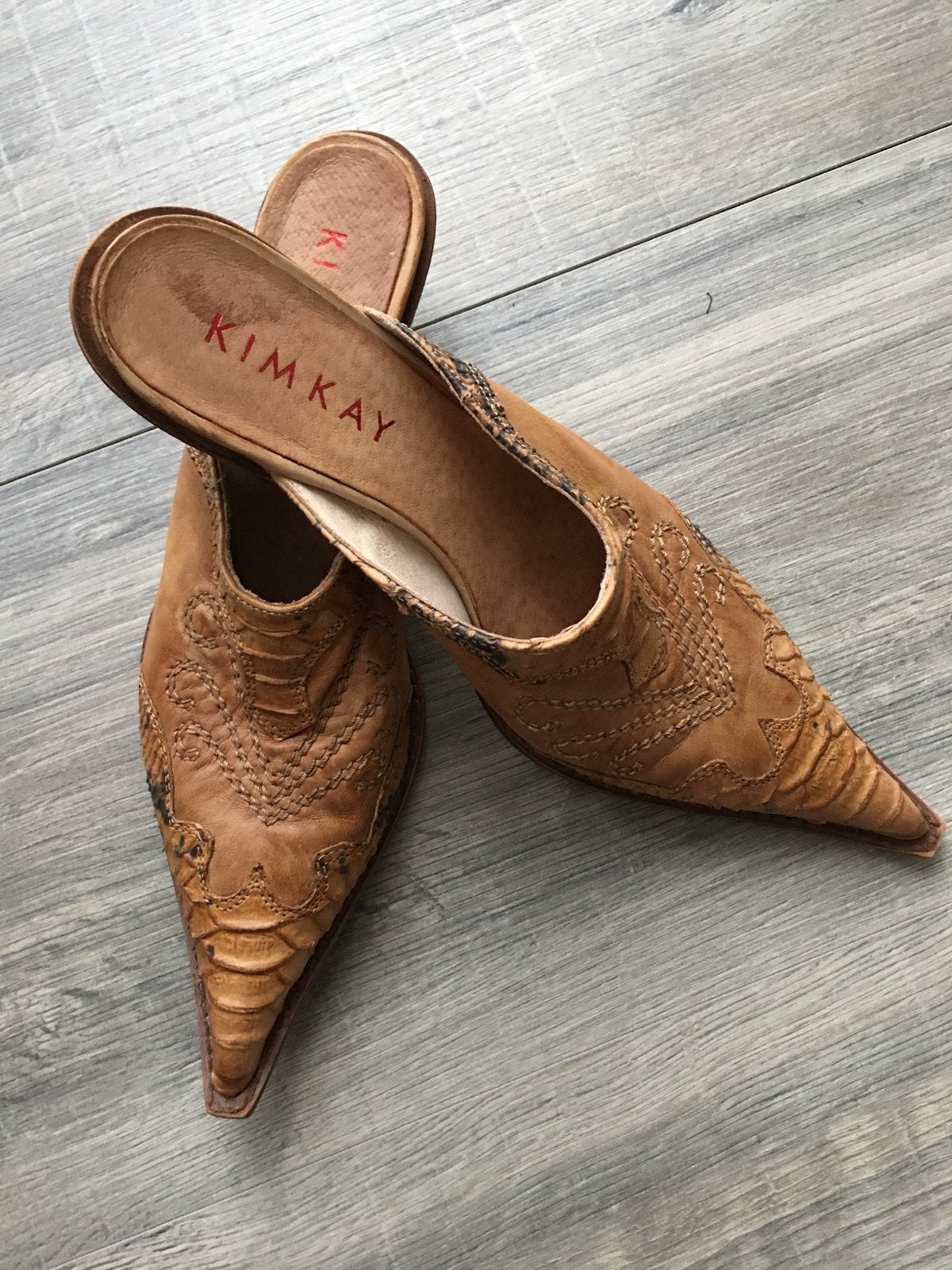 Leren muilen, Bruin, Verzenden, Sandalen of Muiltjes, Zo goed als nieuw