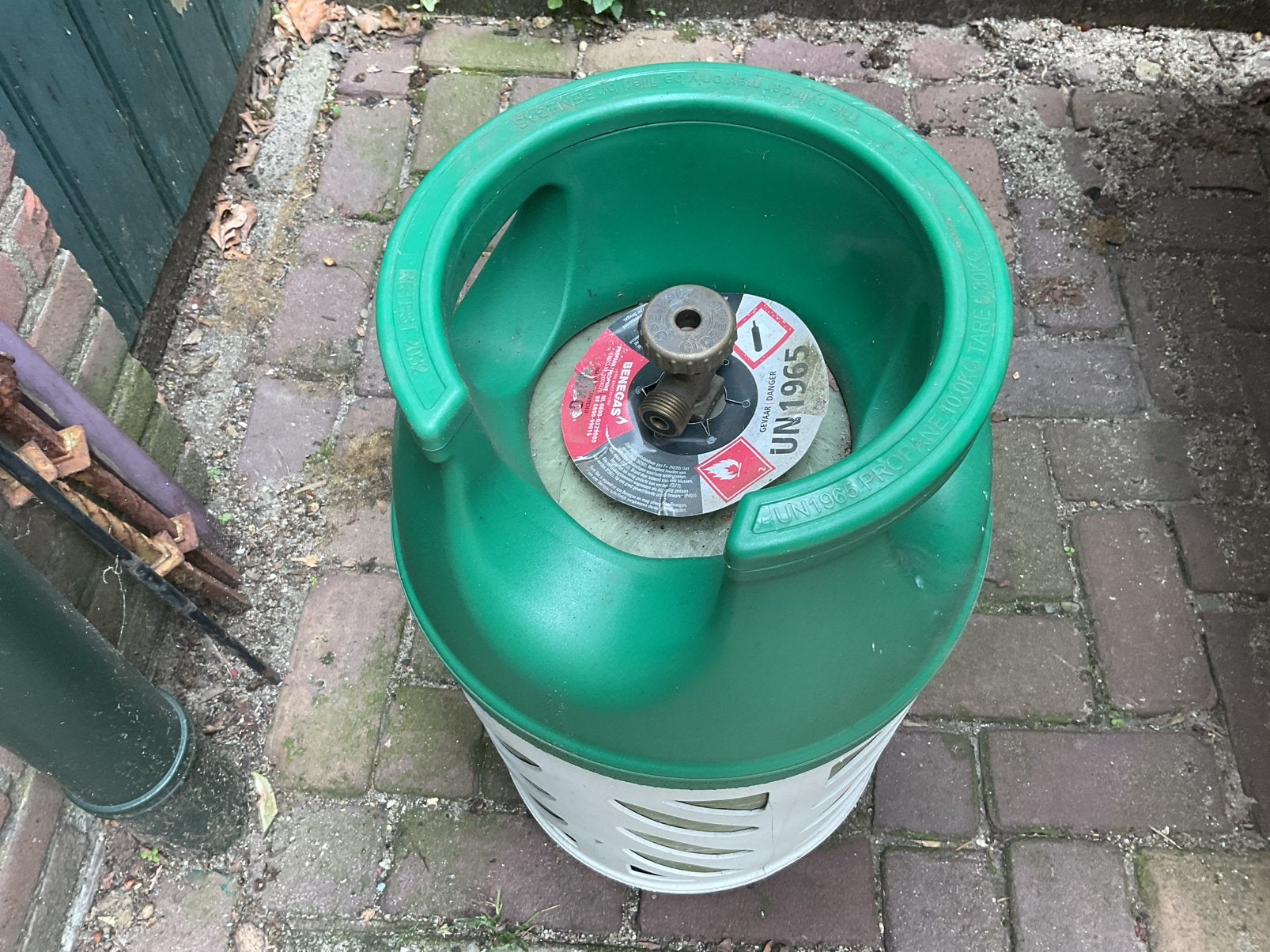 Benegas lichtgewicht gasfles leeg, Caravans en Kamperen, Kampeeraccessoires, Ophalen, Zo goed als nieuw