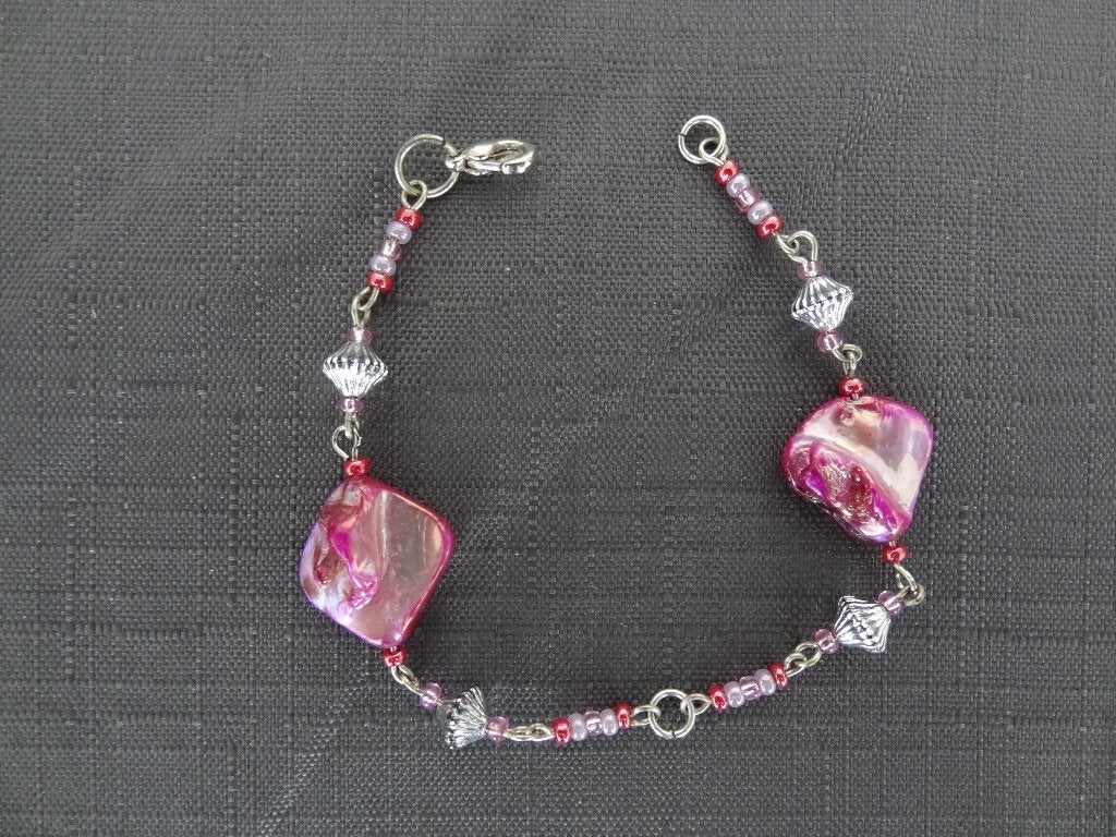 Roze Armbandje Met Kralen >Snelle Verzending!<, Sieraden, Tassen en Uiterlijk, Kindersieraden, Ophalen of Verzenden, Gebruikt