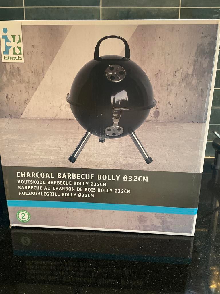 Intratuin BBQ Bolly Houtskoolbarbecue Ø32cm - Nieuw, Tuin en Terras, Ophalen of Verzenden, Nieuw