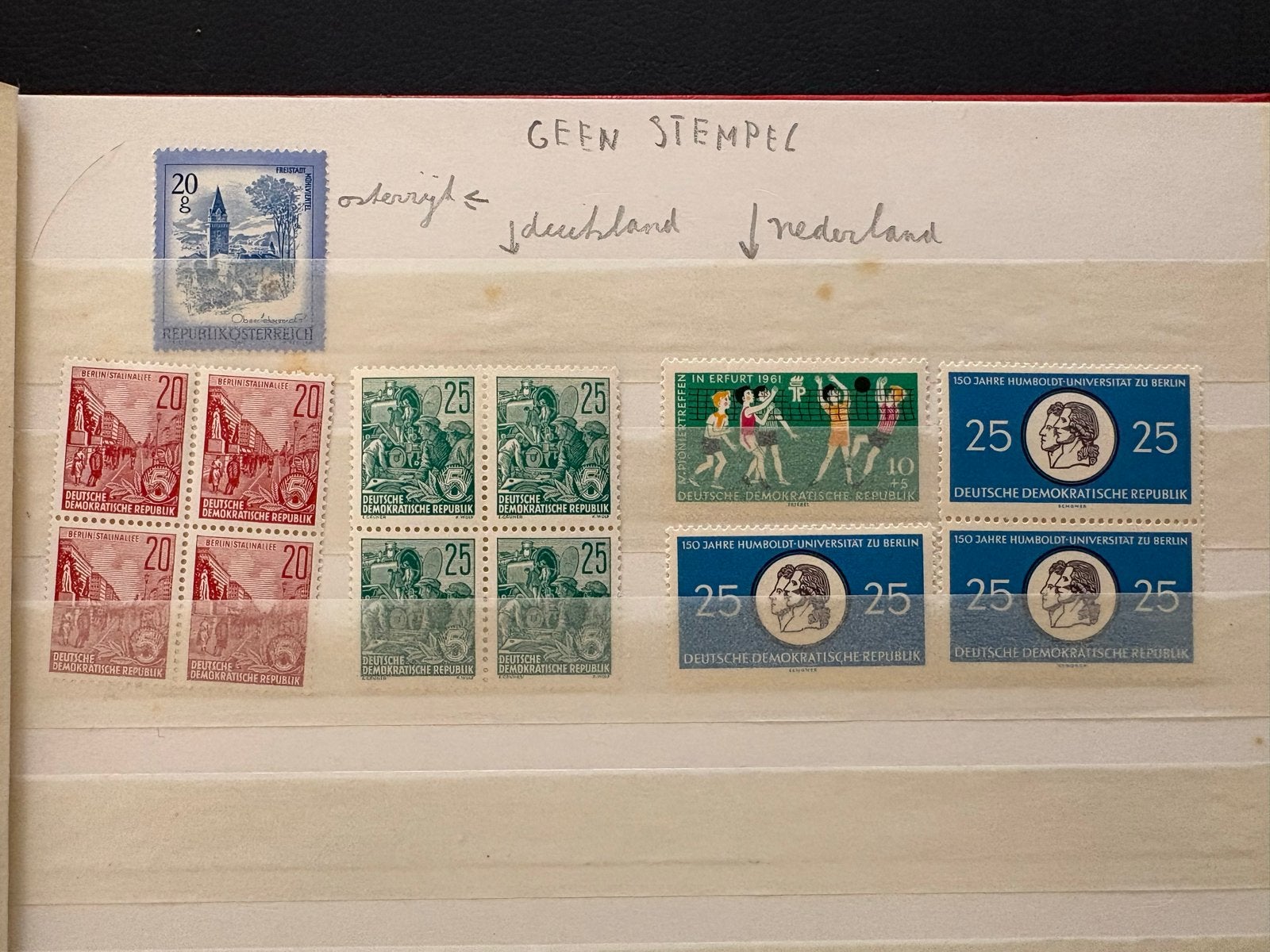 Postzegels DDR en Oostenrijk Nederland - Ongebruikt, Postzegels en Munten, Ophalen of Verzenden, Na 1940, Postfris