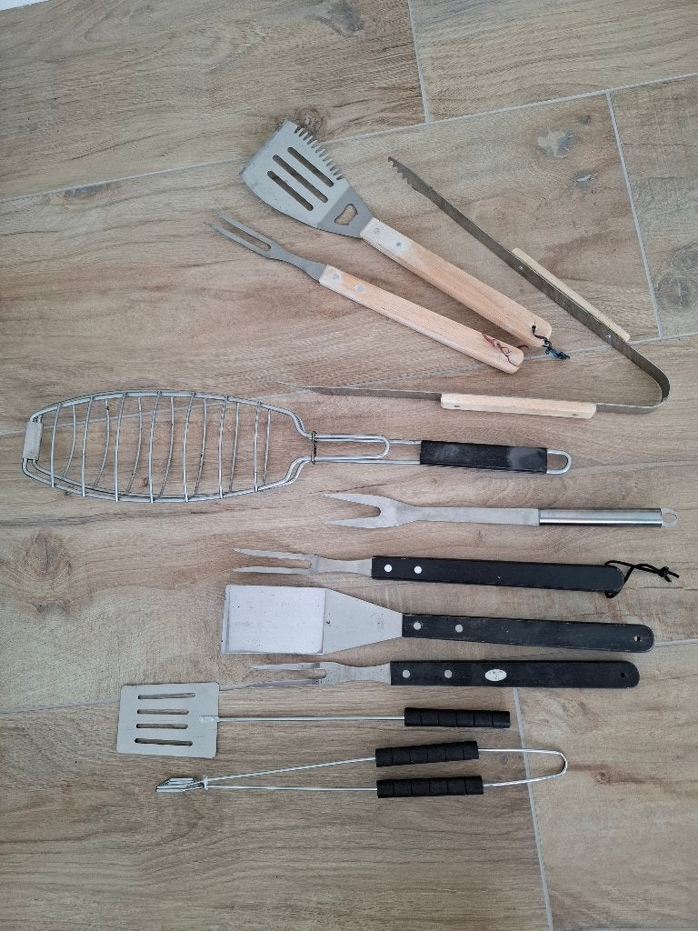 BBQ barbecue accessoires - set van 10 stuks, Ophalen of Verzenden, Zo goed als nieuw