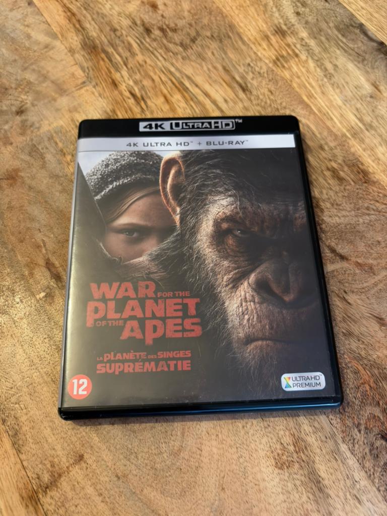 War for the Planet of the Apes 4K UHD BLURAY + BLURAY, Cd's en Dvd's, Blu-ray, Ophalen of Verzenden, Zo goed als nieuw