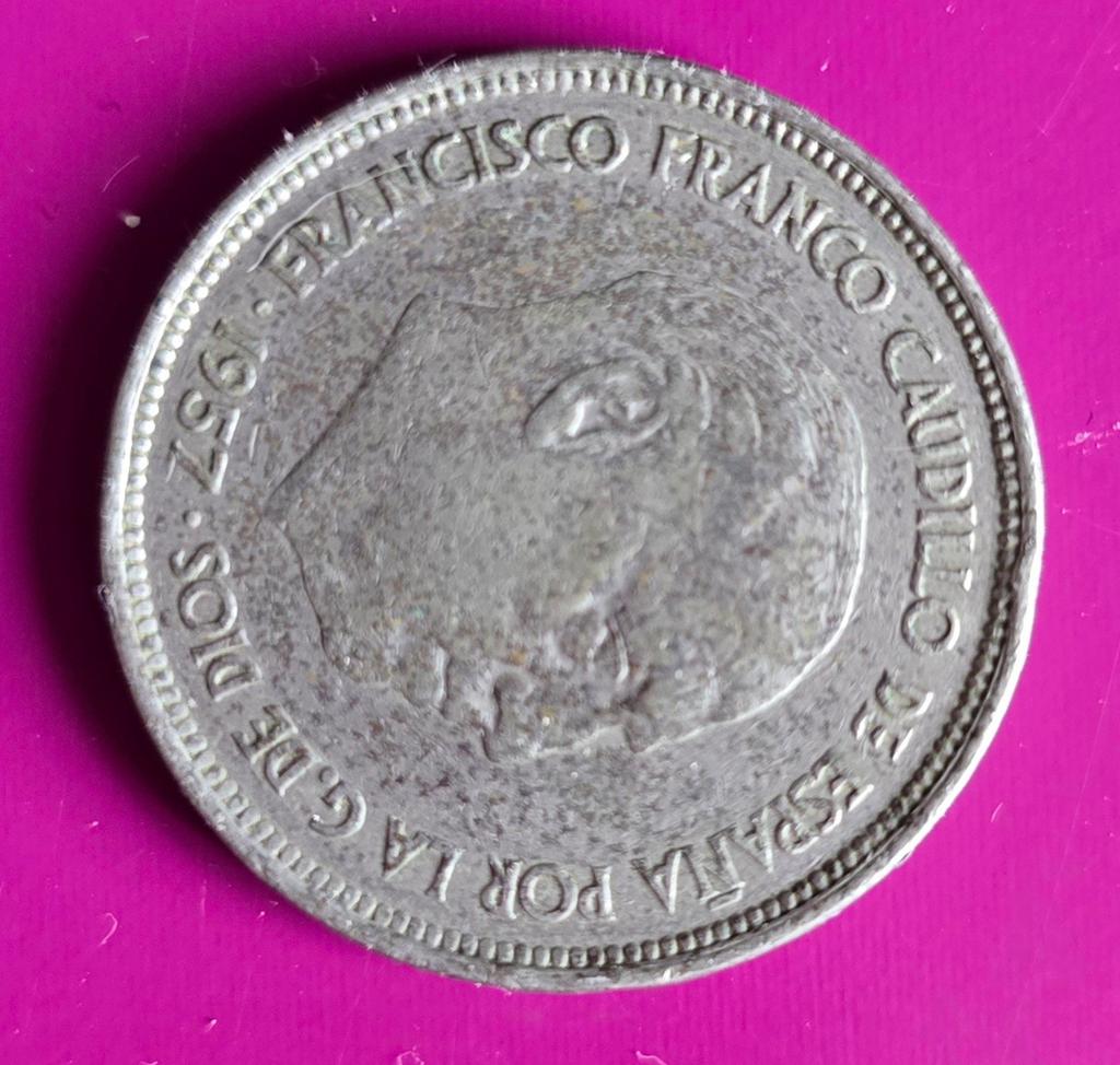 Spaanse 25 pesetas 1957-72, Ophalen of Verzenden, Spanje, 2 euro