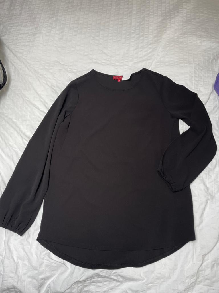 Zwarte tuniek/blouse Laura di Sarpi - Maat 38, Ophalen of Verzenden, Zo goed als nieuw, Maat 38/40 (M), Zwart