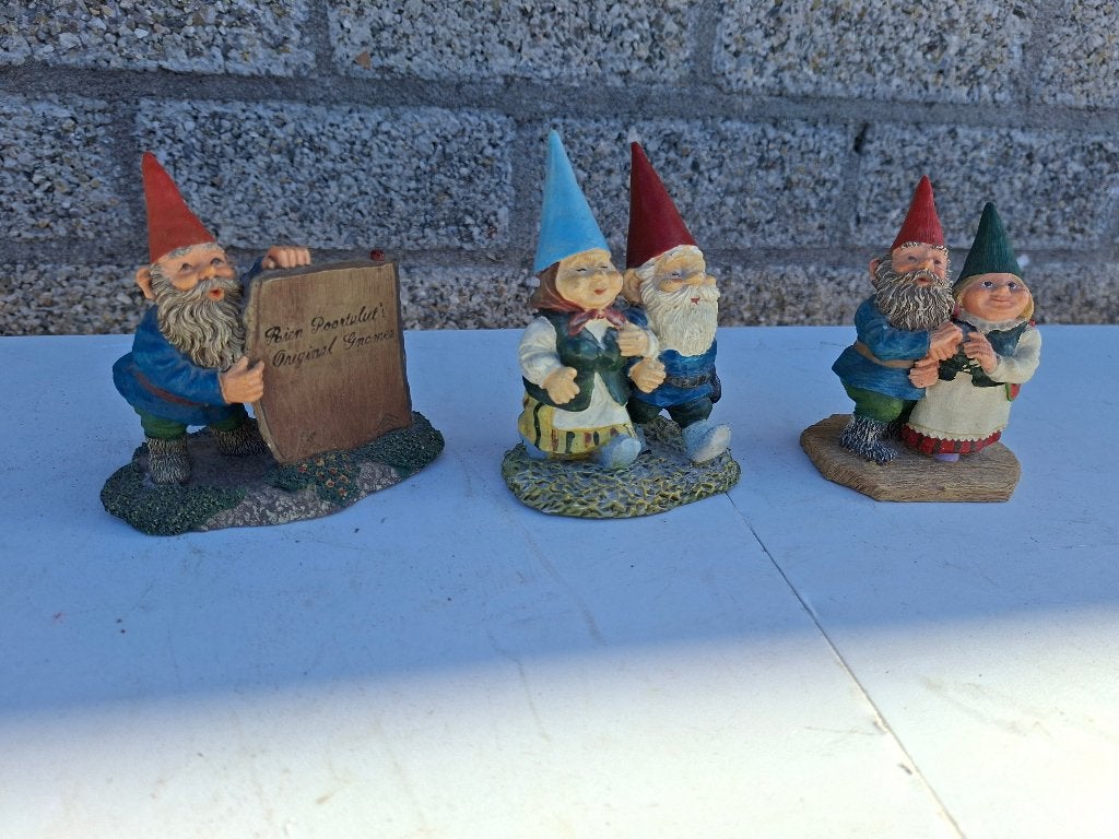 3 stuks kabouter beelden van rien poortvliet, Verzamelen, Beelden en Beeldjes, Ophalen of Verzenden, Zo goed als nieuw, Overige typen