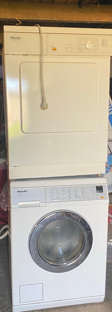 Miele wasmachine en droger, Witgoed en Apparatuur, Ophalen, 1200 tot 1600 toeren, Gebruikt, 4 tot 6 kg