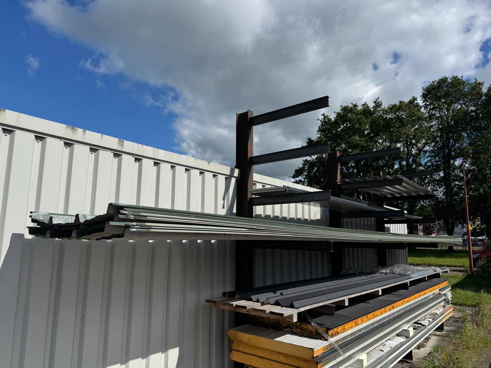 24 stuks oude damwand dakplaten, 9-10 meter lang, Gebruikt, Overige kleuren, 15 m² of meer, Metaal