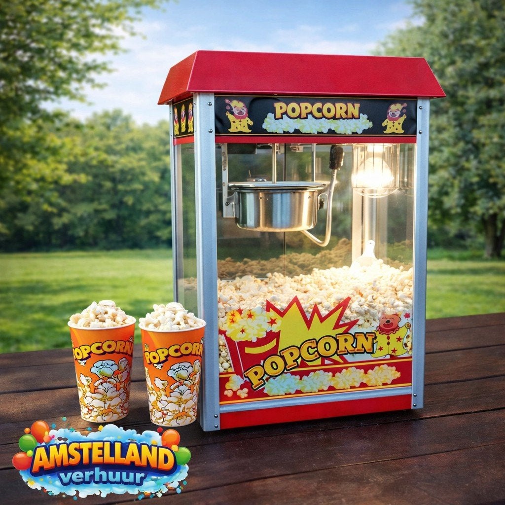 Popcornmachine te huur, Hobby en Vrije tijd, Feestartikelen | Verhuur, Zo goed als nieuw, Overige, Ophalen