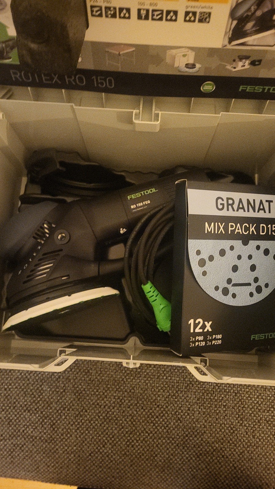 Festool rotex 150mm, Doe-het-zelf en Verbouw, Gereedschap | Schuurmachines, Ophalen of Verzenden, Zo goed als nieuw, 1200 watt of meer