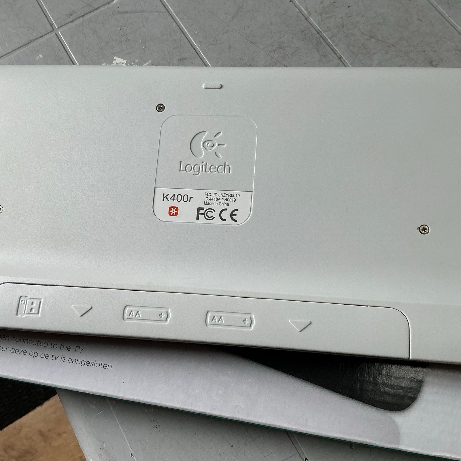 Logitech K400 Draadloos Toetsenbord met Touchpad, Ophalen, Draadloze ontvanger, Zo goed als nieuw, Draadloos
