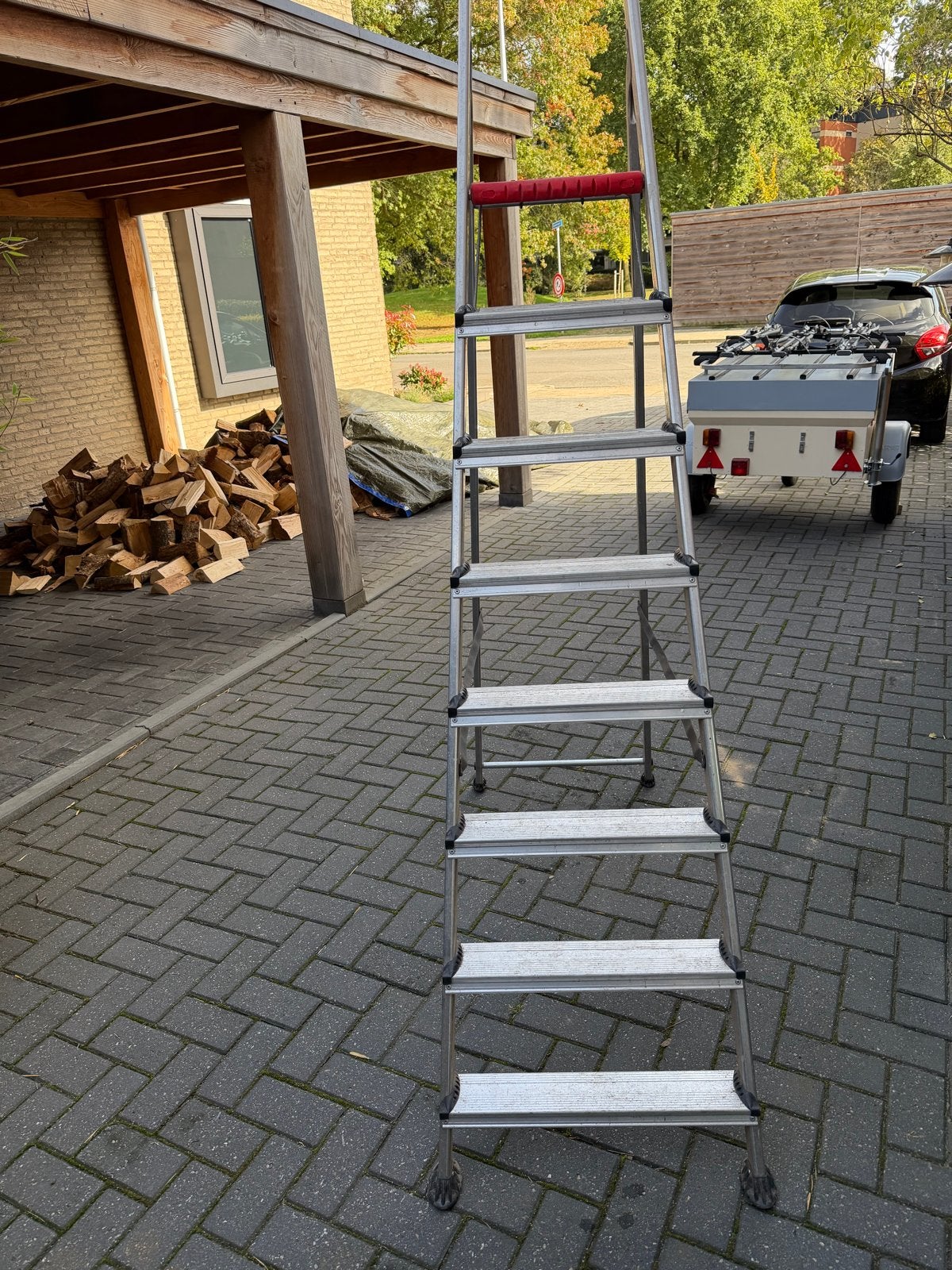 Altrex huishoudtrap 7 treden - 3.45 meter, Doe-het-zelf en Verbouw, Ophalen, Gebruikt, Trap, 2 tot 4 meter