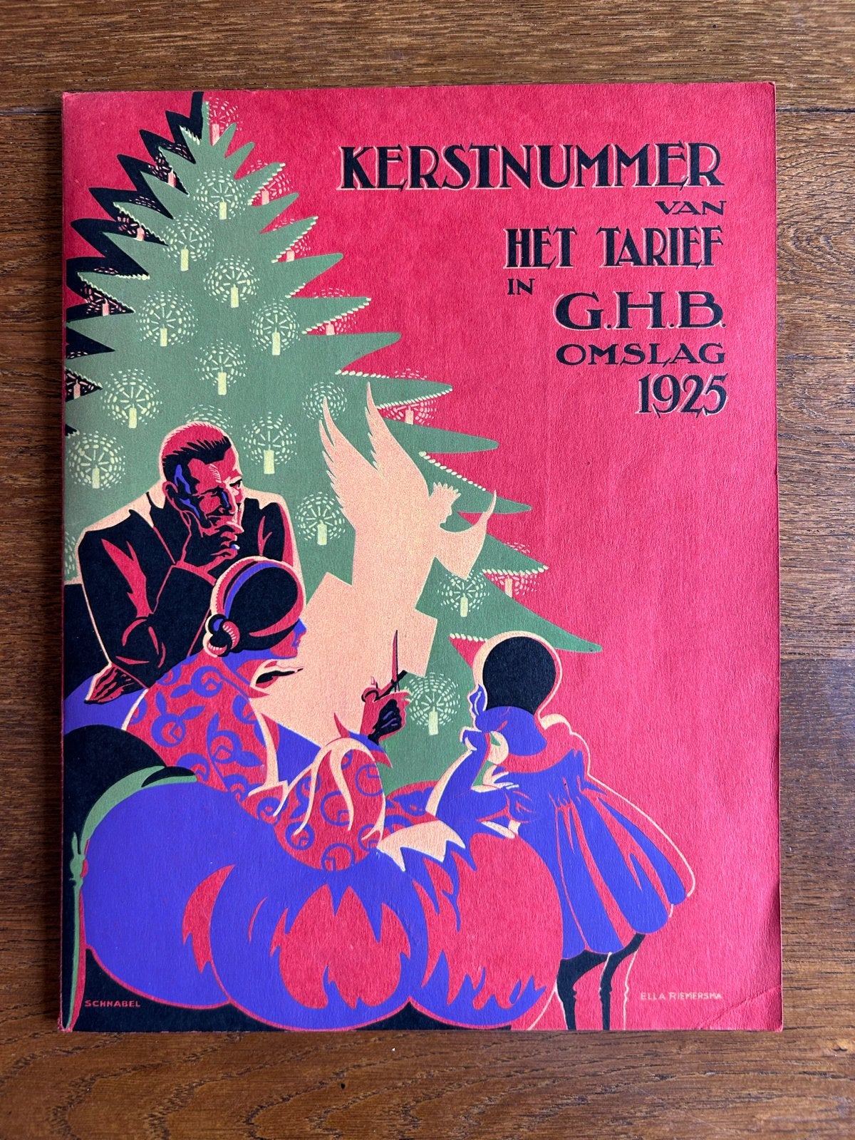 Kerstnummer Het Tarief in G.H.B. Omslag 1925, Verzamelen, Ophalen of Verzenden, 1920 tot 1940, Nederland, Tijdschrift